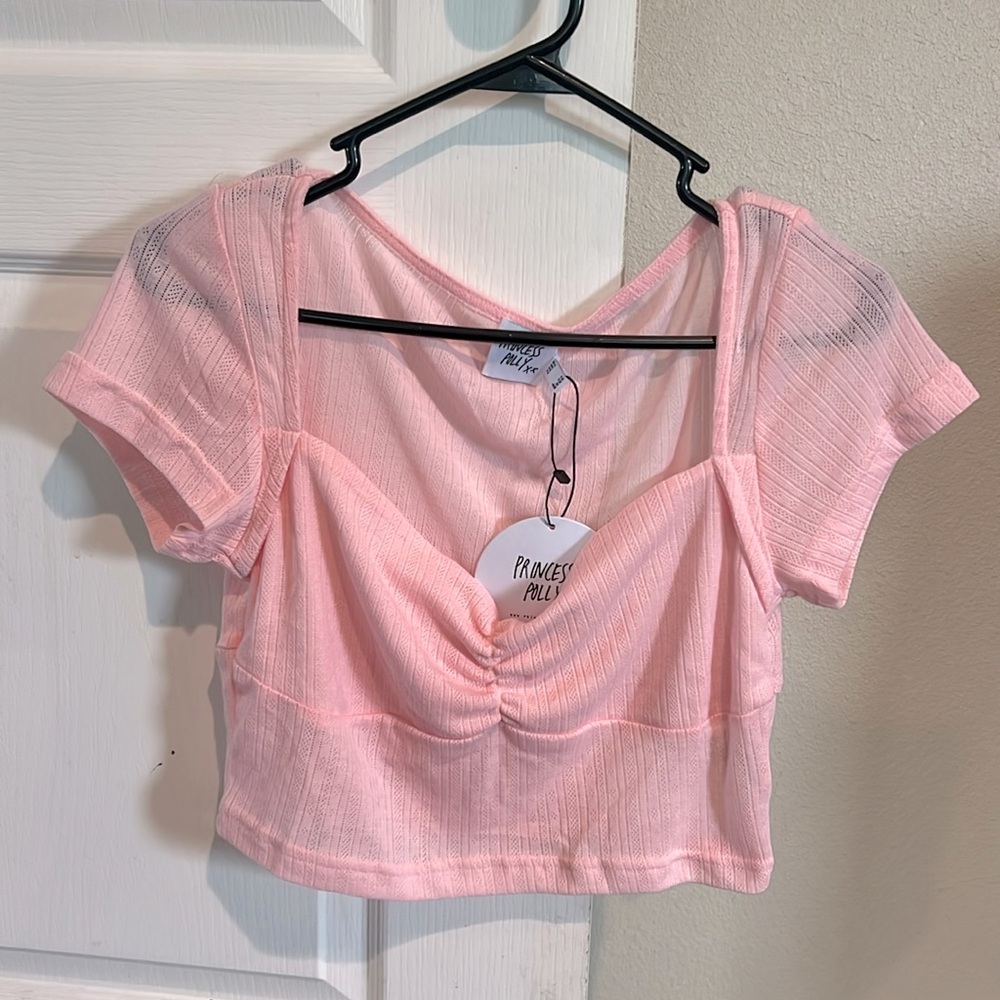 Pink princess Polly crop top